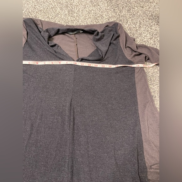 Alembika gray and Brown Elegant Butter Soft asymmetrical tunic Sz 3 Lagenlook - Picture 6 of 8